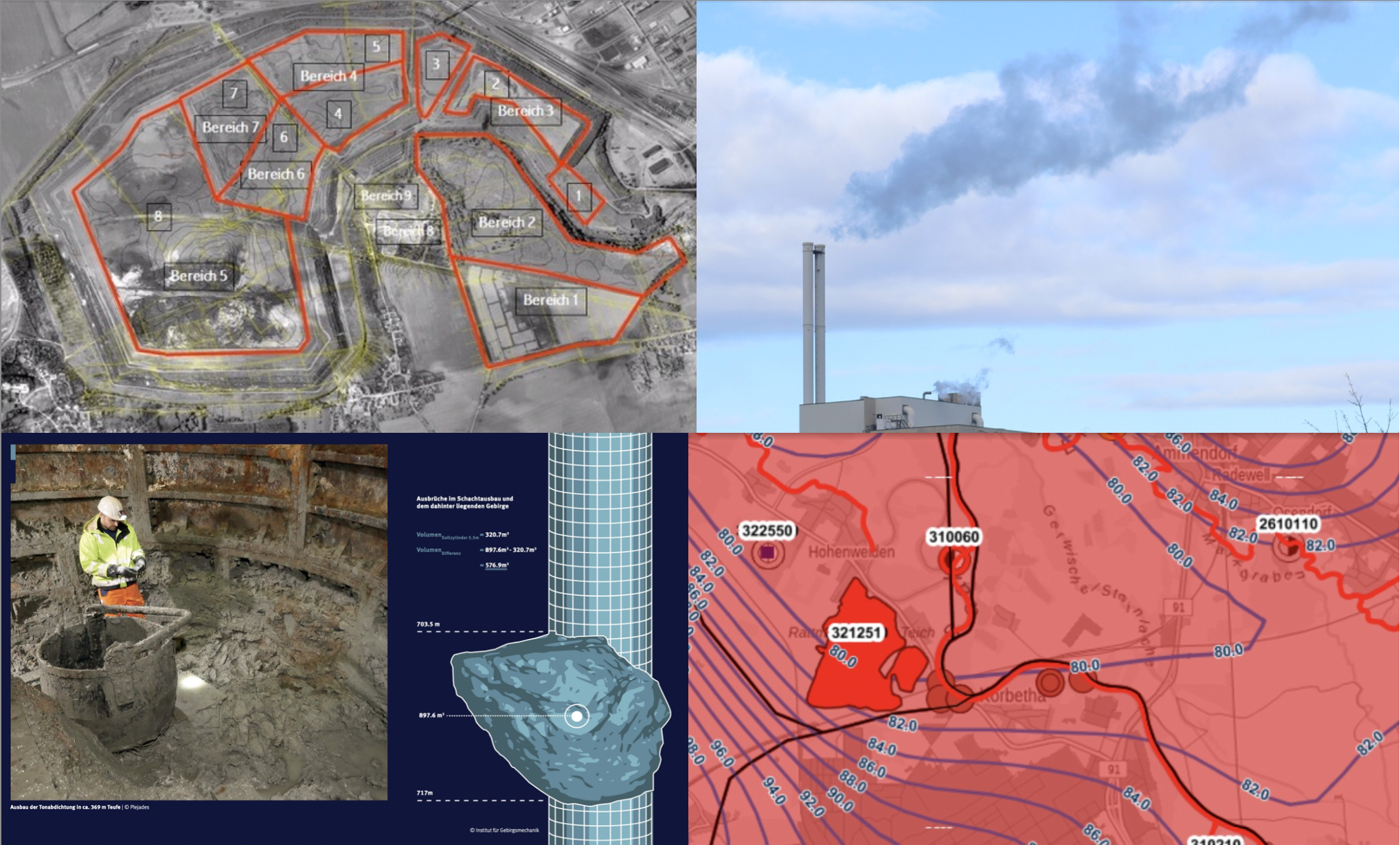 Contaminated ground water, pollution, accident in a mining shaft