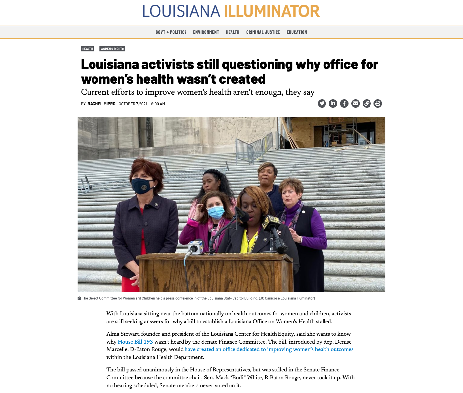 Louisiana women's health activists