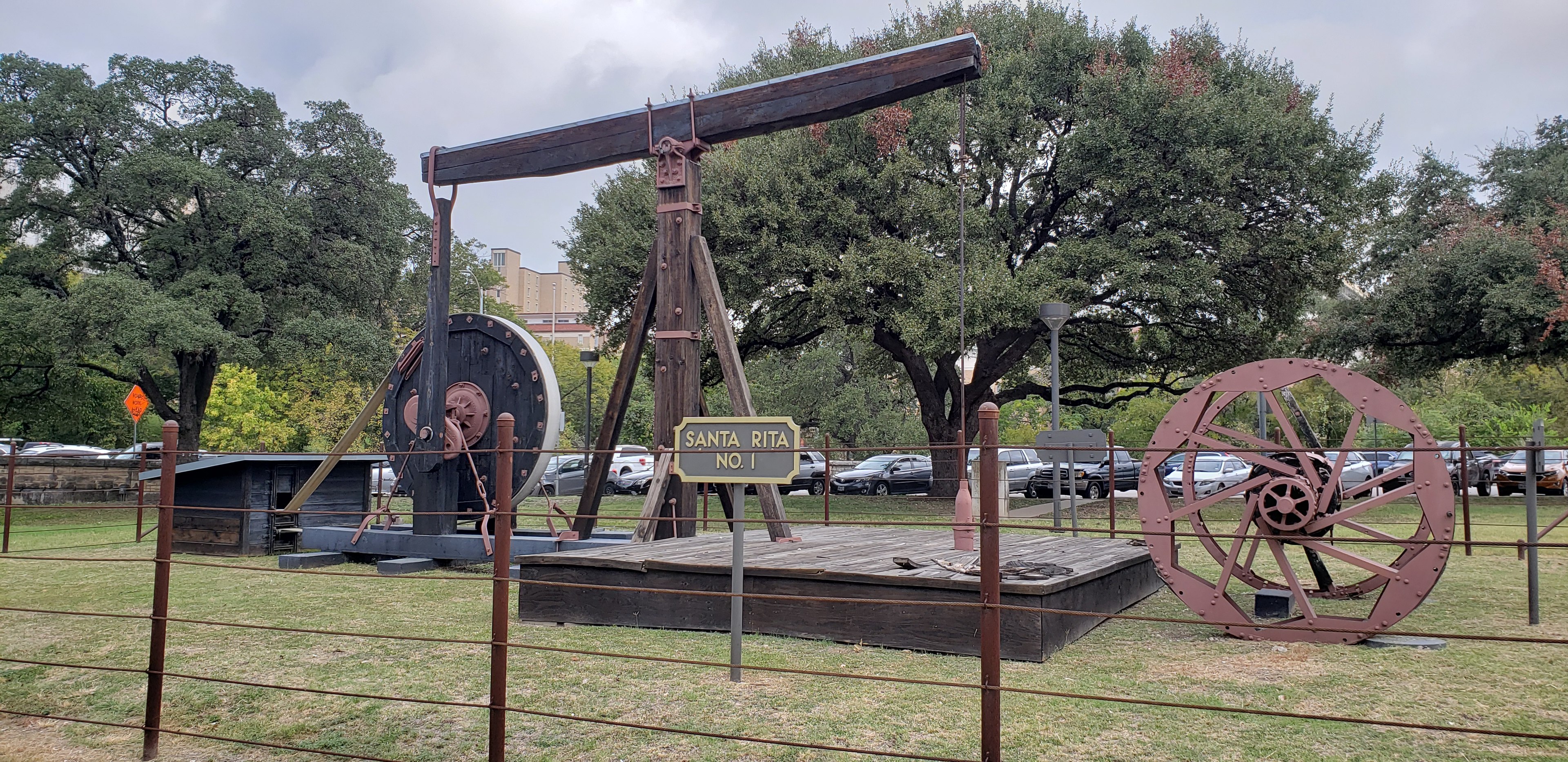 Image of the infrastructure of the first oil well in the Permian Basin