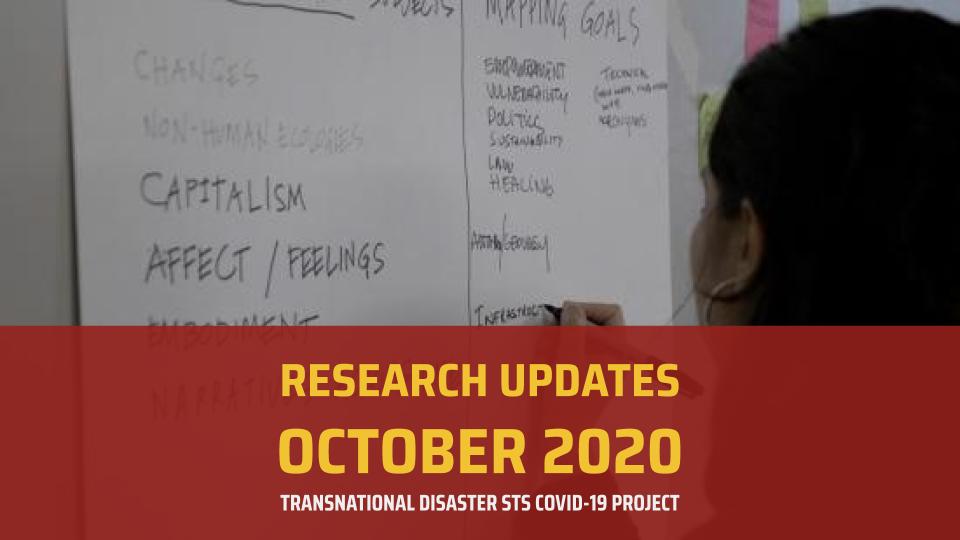 Transnational Disaster STS COVID-19 Project Updates October 2020