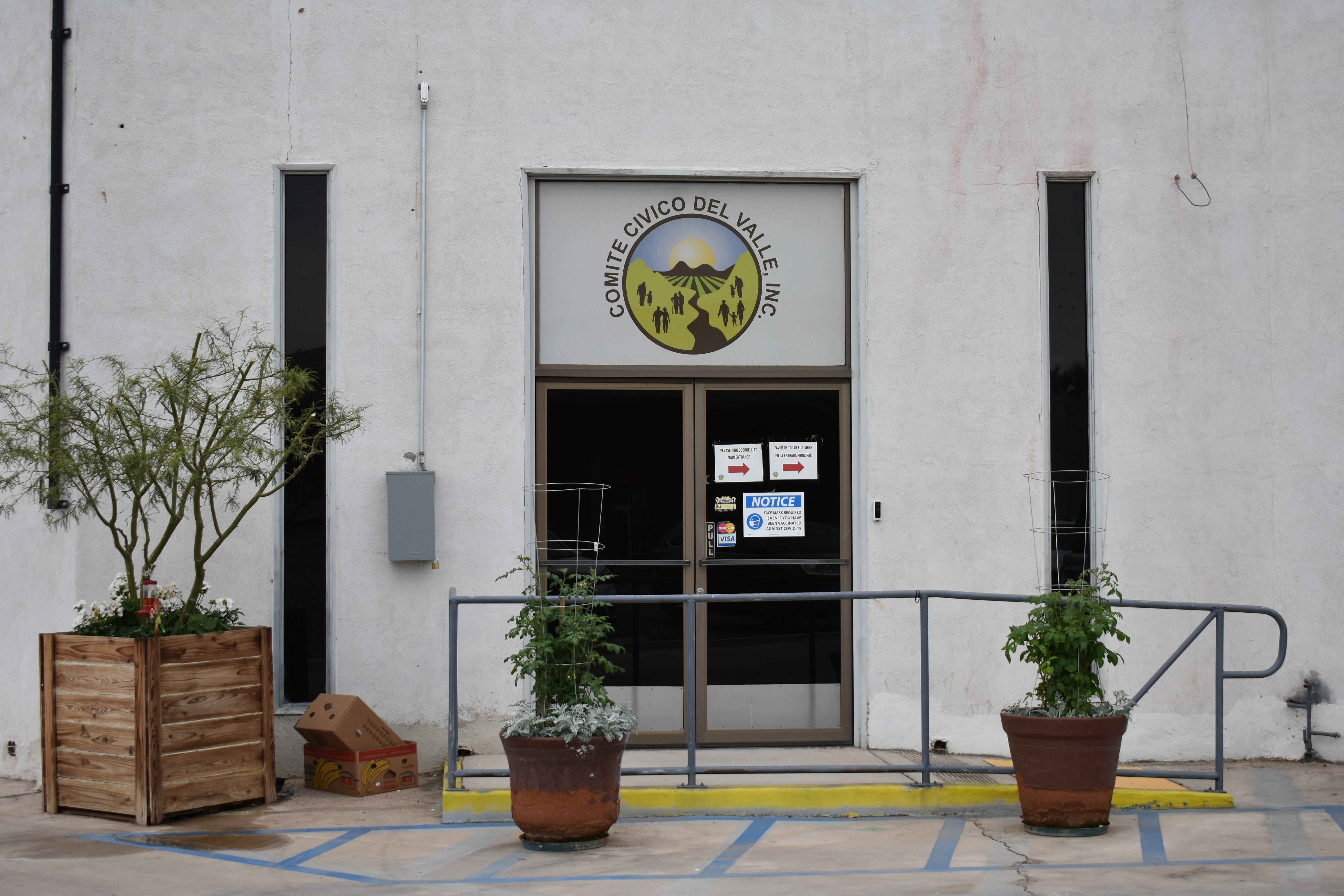 The front entrance to CCV's Brawley office.