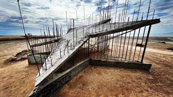 Art installation in Bombay Beach.